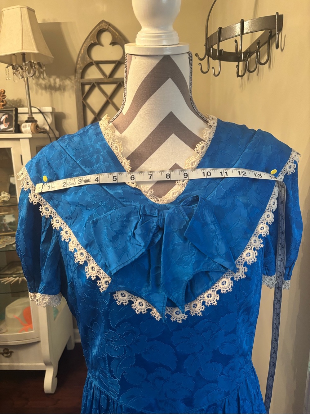Vintage Handmade Royal Blue Gown - Picture 12 of 12
